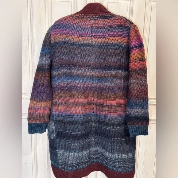 ZADIG & VOLTAIRE Yuno PA Cardigan Sweater Multicolor Wool Mohair Drape- medium